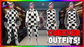 GTA 5 ONLINE HOW TO GET MULTIPLE CHECKERBOARD MODDED OUTFITS ALL AT ONCE Clothing Glitches 161 [upl. by Aehtorod]