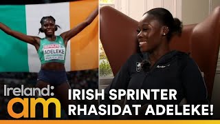 Rhasidat Adeleke chats turning pro Paris Olympics living in Texas amp breaking the national record [upl. by Abagael567]