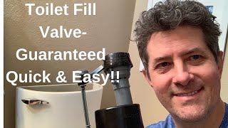 Toilet Fill Valve ReplacementGuaranteed Fast amp Easy [upl. by Razal]