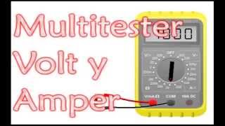 Medir voltaje y amperaje con Multitester [upl. by Basil118]