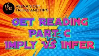 OET Reading Part C Imply VS Infer oet oettest oetexam oetreadingtips oetkerala👍👍 [upl. by Yrtsed]