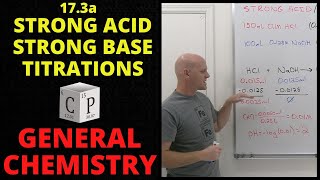 173a Strong Acid Strong Base Titrations pH Calculations  General Chemistry [upl. by Judas83]