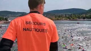 Départ triathlon Distance Olympique M Gérardmer  bonus secours [upl. by Ajani760]