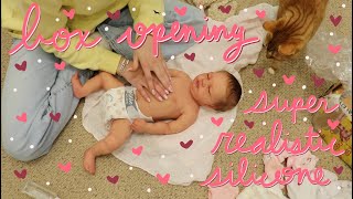 AMAZING Silicone Baby Box Opening Super Realistic Full Body Silicone Doll  Kelli Maple [upl. by Speroni]