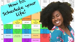 Get your life How to Create a Schedule College Studying Time Management Organization [upl. by Ecneitap264]