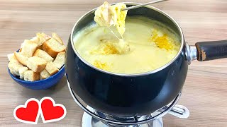 COMO FAZER FONDUE DE QUEIJO GASTANDO POUCO RECEITA DO DIA DOS NAMORADOS [upl. by Tterrej]