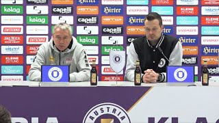 Pressekonferenz mit Trainer Peter Pacult nach dem Spiel gegen den Wolfsberger AC 21 [upl. by Ballman196]