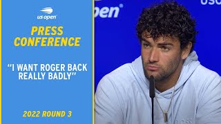 Matteo Berrettini Press Conference  2022 US Open Round 3 [upl. by Firestone663]