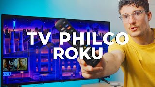 SMART TV PHILCO COM SISTEMA ROKU ANÁLISEREVIEW [upl. by Alrats]