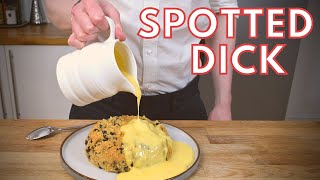 How to make a Traditional BRITISH Pudding Spotted Dick  Comforting amp Decadent English Dessert [upl. by Ogeid]