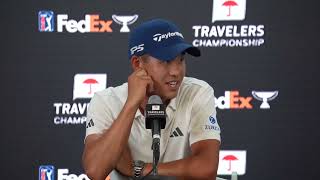 Collin Morikawa Wednesday Press Conference 2024 Travelers Championship © USGA [upl. by Oniskey]