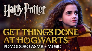 Calm Study Session at HOGWARTS 🌟✏️ Harry Potter Pomodoro Technique ASMR Productivity Focus Timer [upl. by Boor357]