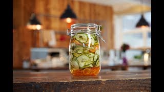 Pickled Spiralised Courgette Recipe  Sarsons [upl. by Yelloh]