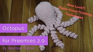 Crochet Octopus for Preemies 20  Octo Project by Anastasia Popova [upl. by Katushka]