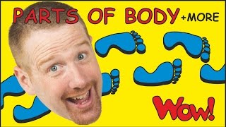 Body Parts  MORE Magic English Stories for Kids from Steve and Maggie by Wow English TV [upl. by Estevan]