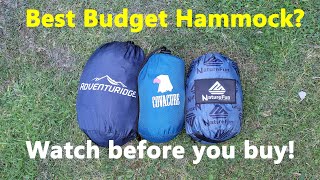 Budget Hammock Review 🌳Amazon v Aldi 🌲Best Cheap Hammocks  Covacure and Naturefun  How to setup [upl. by Linet]