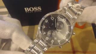 Mens Hugo Boss Aeroliner Chronograph Watch 1513181 [upl. by Cormac485]