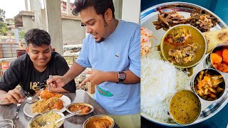 Mirik ঘুরতে ঘুরতে খাওয়া দাওয়া  Authentic Nepali ThaliMasla Chicken Leg and Polao Mutton [upl. by Ellimac]