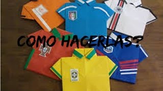 Cómo hacer camisetas de fútbol con papel  origami [upl. by Iv426]