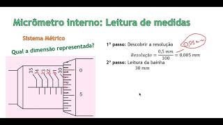 Leitura de medidas em micrômetro interno no sistema métrico [upl. by Sully]