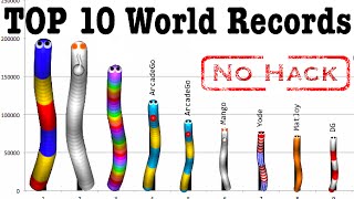 Slitherio  1  TOP 10 World Records Ranking Hall Of Fame Compilation No MOD No Hack No zoom [upl. by Rosalia674]