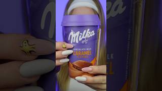 🍫 MILKA MLEKO CZEKOLADOWOKARMELOWE milka szybkiteścik karmel pattje napój czekolada test [upl. by Peter]