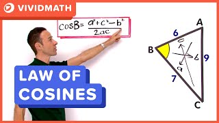 Law of Cosines Find an Angle  VividMathcom [upl. by Myrilla]