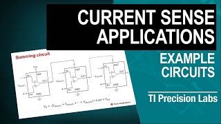 Example circuits for current sense amplifiers [upl. by Aitnwahs]