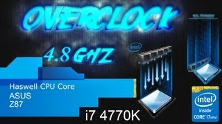 Overclock tutorial p qualquer ASUS Z87  I7 4770K  48Ghz [upl. by Elatnahs]