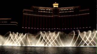 HD Bellagio Water Fountains Show with Andrea Bocelli and Sarah Brightman Las Vegas [upl. by Itisahc]