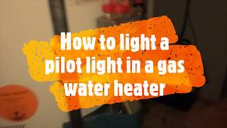 Relight Gas Water Heater Pilot Light  How the pilot light works  Rudd Guardian Water Heater [upl. by Jaime448]