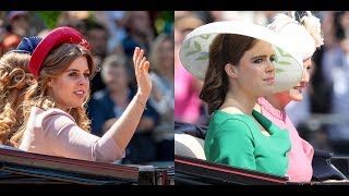 Princess Beatrice and sister Eugenie stun at Trooping The Colour [upl. by Rasure]