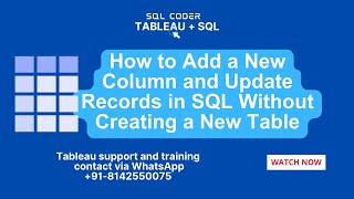 How to Add a New Column and Update Records in SQL Without Creating a New Table sql sqlcoder [upl. by Bonneau265]