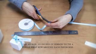 Weddingstar  How to Tie a Single Ribbon Wrap Bow [upl. by Pillyhp]