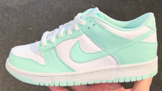 Nike Dunk Low White Mint Foam Green Shoes [upl. by Pazit]