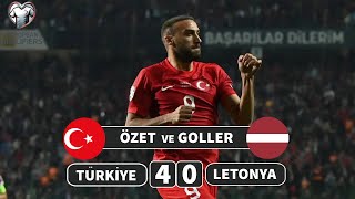 Maçı Özet Türkiye Letonya  40  Euro 2024 Elemeleri [upl. by Annairoc]