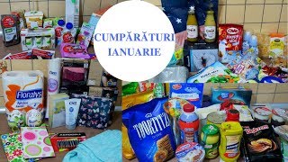 CUMPĂRĂTURI LUNARE  ianuarie 2018  Penny Profi DM Lidl Carrefour Punkt emagro kisshopro [upl. by Irrab]