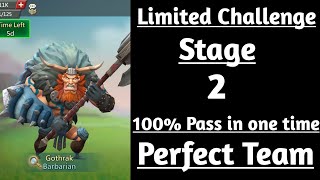 Lords mobile barbarian limited challenge stage 2Limited challenge barbaric journey stage 2 [upl. by Ahsitak]