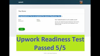 Upwork Readiness Test Answers Results 2022 [upl. by Yereffej]