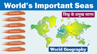 Important Seas of World  Important Seas  World Geography  UPSC  SSC [upl. by Noelopan]