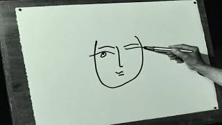 Watch Picasso Draw a Face 4K [upl. by Resarf315]