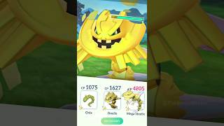 Shiny MEGA STEELIX EVOLUTION Line vs Leader SIERRA in Pokemon GO [upl. by Ghassan]