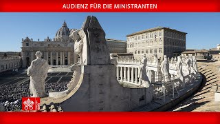 Audienz für die Ministranten 30 Juli 2024 Papst Franziskus [upl. by Atterual]