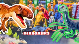 Reviewing Jurassic World Dinosaurs Megaraptor Stegosaurus Pyroraptor Velociraptor TREX [upl. by Atirihs446]