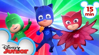 PJ Masks ALL Music Videos Compilation  15 Minute Compilation  PJ Masks  disneyjr [upl. by Swec812]