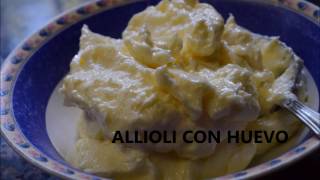 ALIOLI CASERO CON HUEVO en 2 minutos batidora🤗 [upl. by Hanoy]