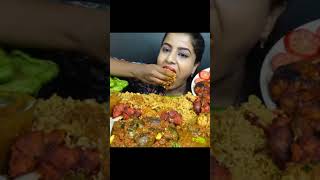 ASMR Eating Spicy BBQ Chicken Dum BiryaniEgg CurryLeg PieceLollipop Big Bites ASMR Eating Mukbang [upl. by Leind]