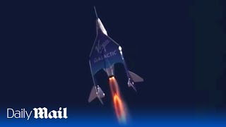 Virgin Galactics first space tourists blast off on spaceflight [upl. by Walters480]