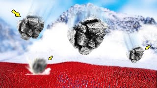 HUGE AVALANCHE vs 10000 SOLDIERS  UEBS  Ultimate Epic Battle Simulator [upl. by Lahcym]