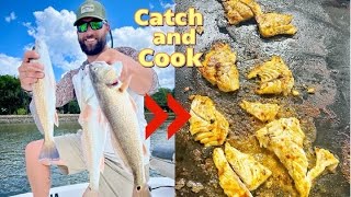 I’m gonna show you how to make the best REDFISH TACOS of your life after catching some Catch amp Cook [upl. by Yvad186]